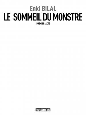 La Tétralogie du Monstre 1 Le Sommeil du monstre - Premier acte simple (casterman bd) photo 4