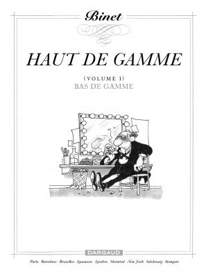 Haut de gamme 1 Bas de gamme simple (dargaud) photo 1