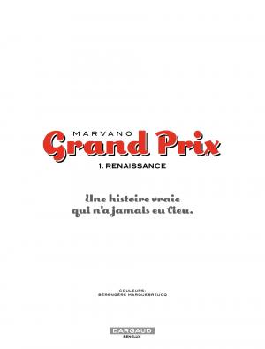 Grand prix 1 Renaissance simple (dargaud) photo 1