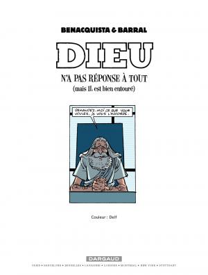 Dieu n'a pas réponse à tout 1 (Mais IL est bien entouré) simple (dargaud) photo 1