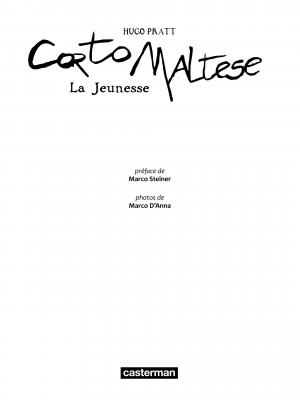 Corto Maltese 1 La Jeunesse Réédition (casterman bd) photo 4