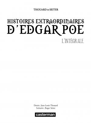 Histoires extraordinaires d'Edgar Poe  Intégrale (T1 à T3) intégrale (casterman bd) photo 1