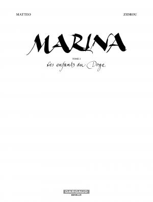 Marina 1 Enfants du Doge (Les) simple (dargaud) photo 1