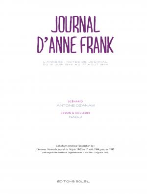 Le journal d'Anne Frank   simple (soleil bd) photo 2