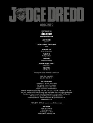 Judge Dredd - Origines   TPB hardcover (cartonnée) (Delirium) photo 2