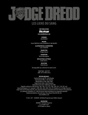 Judge Dredd - Les Liens du sang   TPB hardcover (cartonnée) (Delirium) photo 2