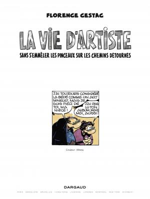 La vie d'artiste   Réédition 2018 (dargaud) photo 1