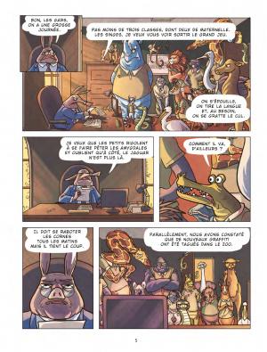 Panique au zoo  Une enquête de poulpe et castor burma Simple (delcourt bd) photo 5