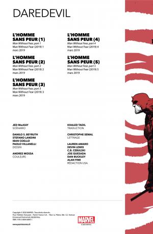 Daredevil   TPB Hardcover (cartonnée) - Man without fear 2019 (Panini Comics) photo 2