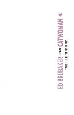 Ed Brubaker présente Catwoman 1 D'entre les Ombres Simple (Urban Comics) photo 2